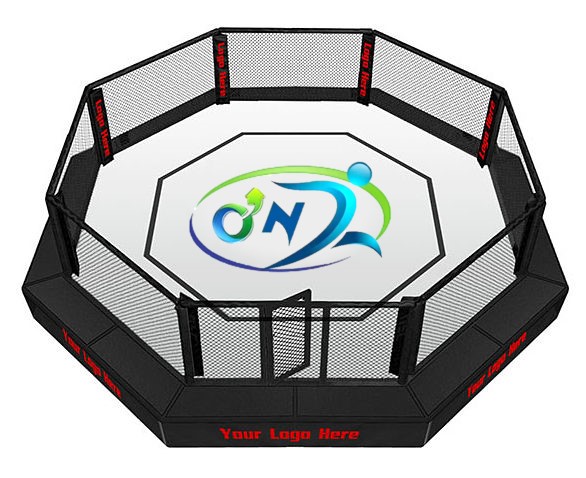 ONT-S57 профессиональные аксессуары для спортзала восьмиугольная ММА/боксерская клетка с поднятым металлическим каркасом для боевых соревнований