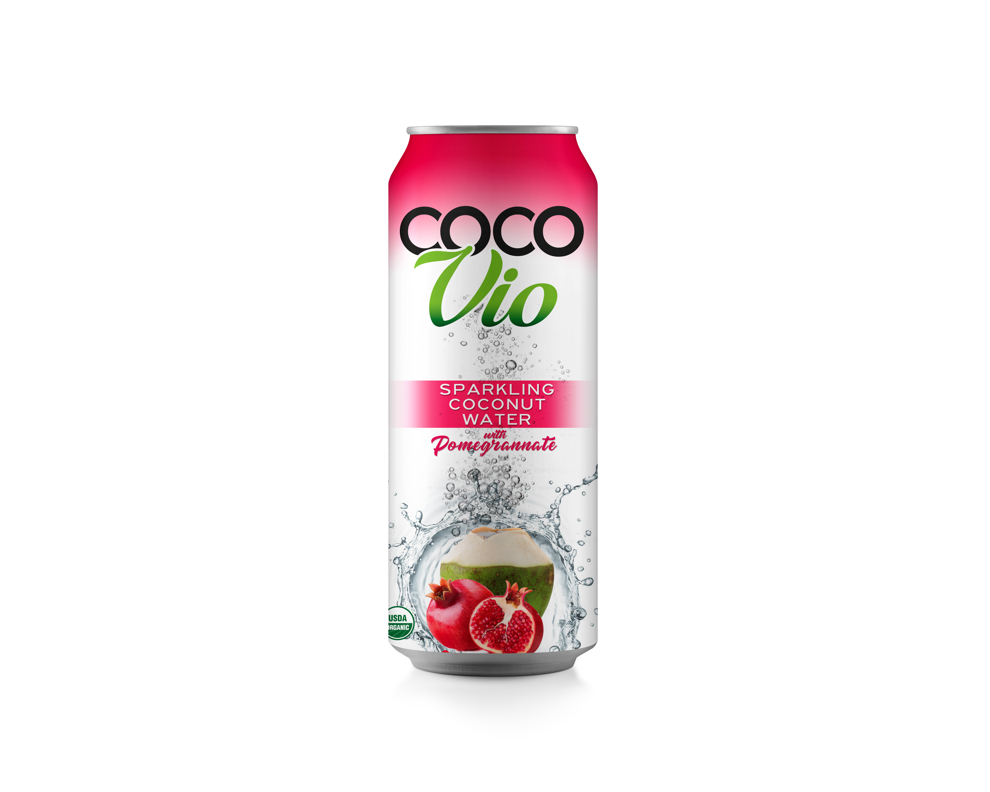 500ml Canned VIO Sparkling Coconut Water with Pomegranate Juice