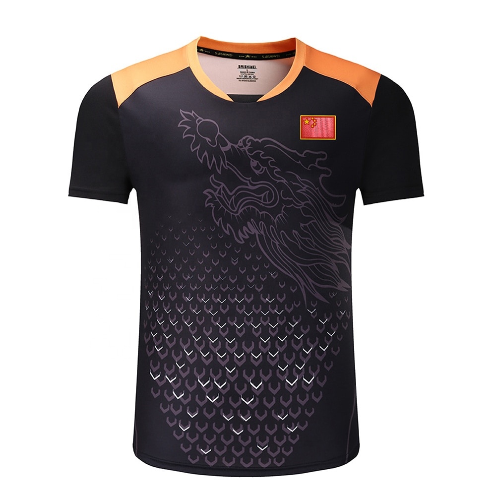 cheap rate high quality sublimation Table tennis t shirt training sport tennis cricket shirt jersey