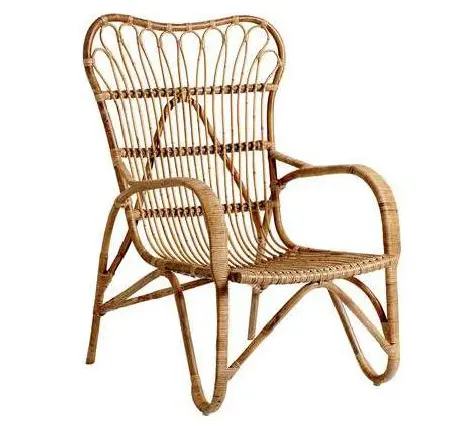 Rattan arm dinning chair without cushion living room & outdoor garden