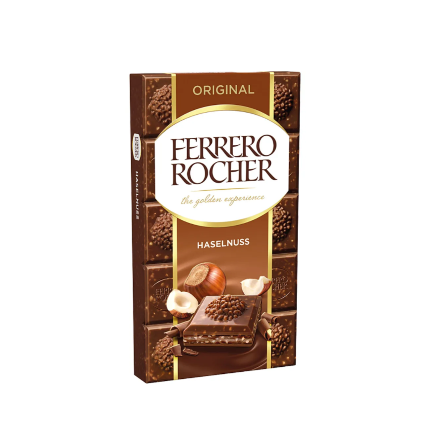 Оригинальный молочный шоколад с лесными орехами Ferrero выше 90 г