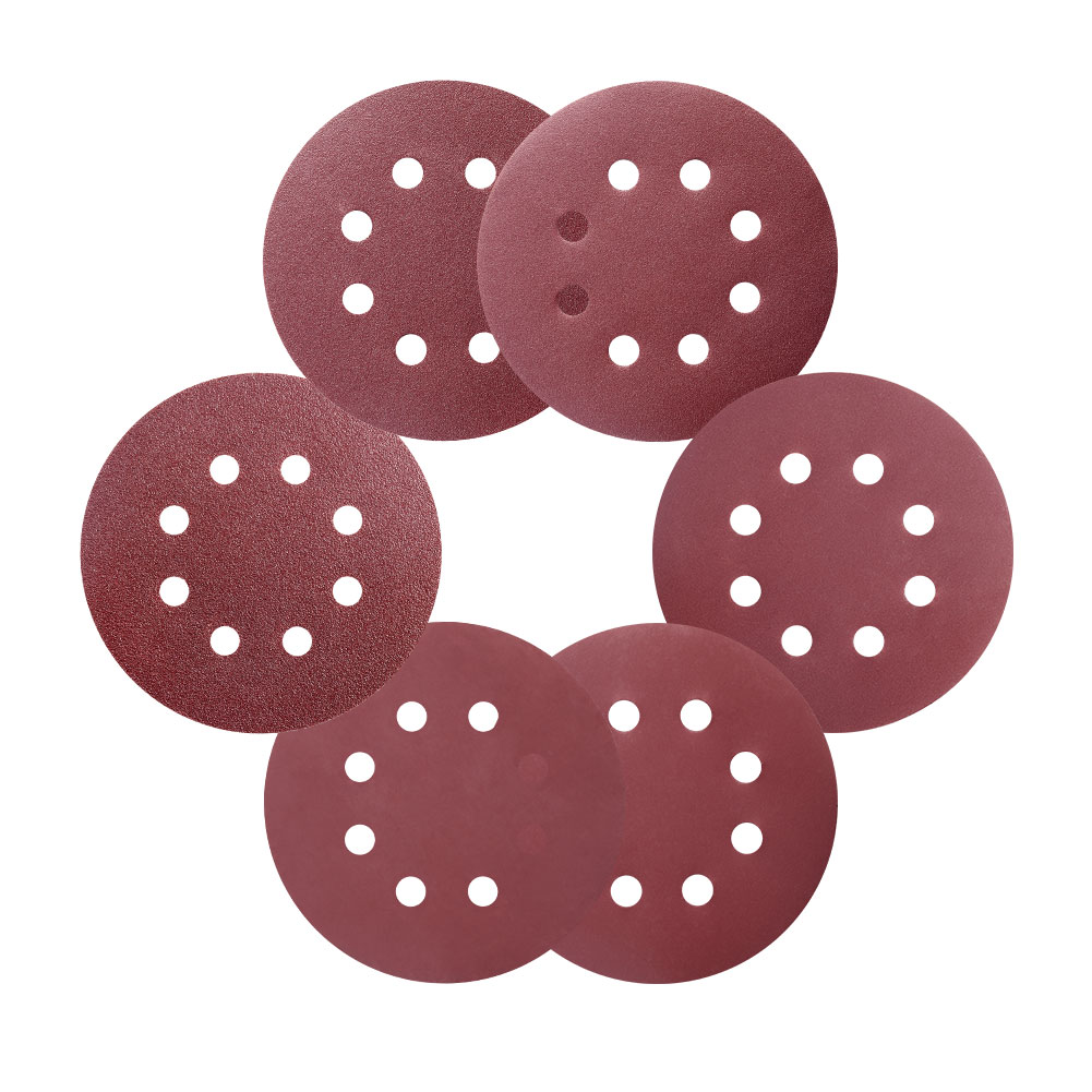 China manufacture konaflex-standard self adhesive aluminum oxide 5inch(125mm)with 8holes hook&loop sanding disc