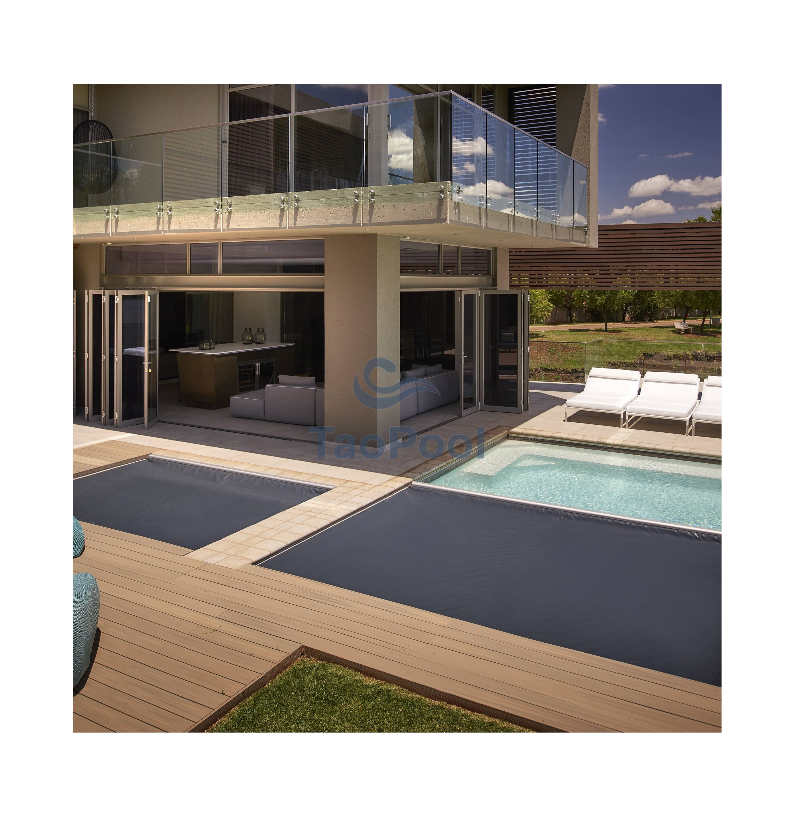 Hard PVC Pool Cover Slatted Ground Pool Cover