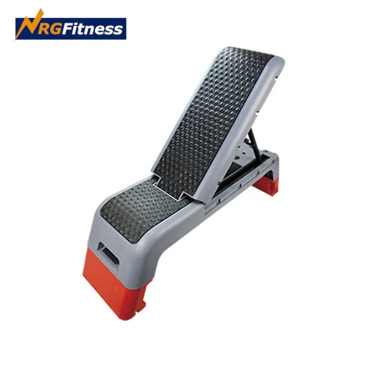 Custom Adjustable Aerobic Step Platform Flat Incline Multi-Functional Plastic Stepper Platform Fitness Home Workout Equipment