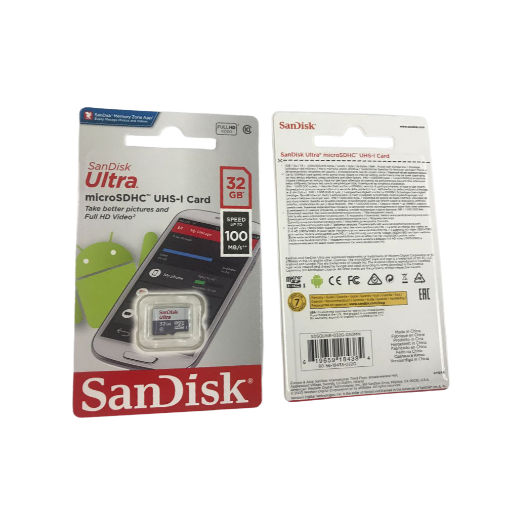 SDSQUNR-032G микро защищенной цифровой карты памяти класса 10 32GB R100