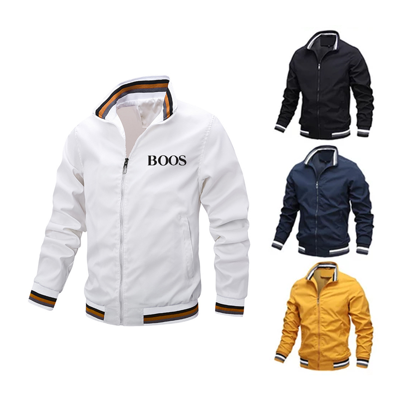 Custom LOGO Men's Jacket Wholesale Casual Ordinary Thin Men's Sports Spring Jacket Baseball Collar Bomber Jacket Male