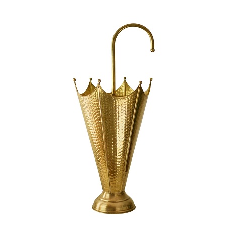 High Quality Good Design Gold Color Customized Size Pure Brass Umbrella Stand Manufacturer In India