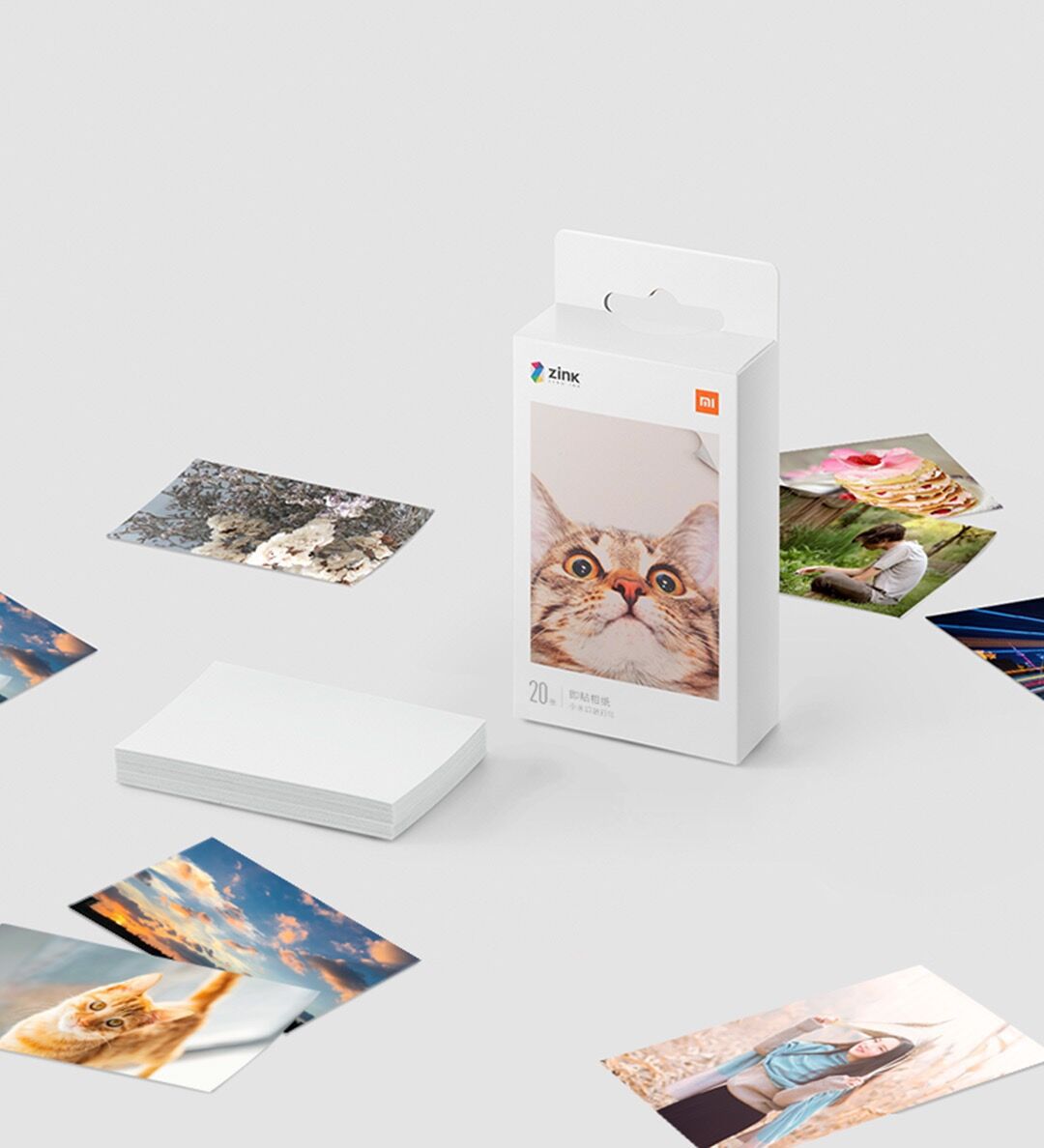 Портативный фотопринтер Xiaomi Mi, самоклеящаяся бумага для мини-принтера, 20/50 листов, 3 дюйма