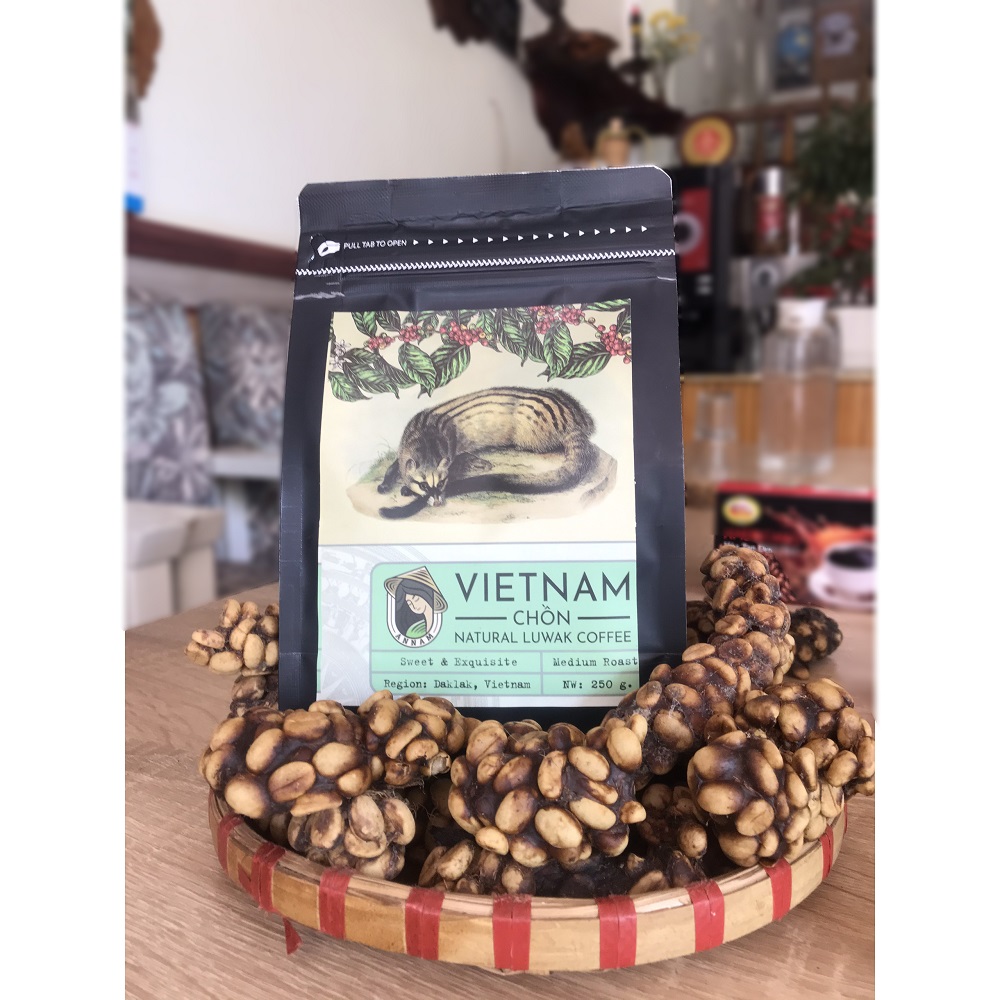 Кофейные зерна Robusta Weasel в упаковке Премиум-Качества, 250 г