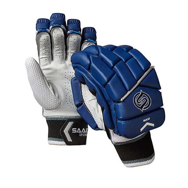 Blue and Black Comfortable Cricket batting gloves pro quality cricket gloves / Customize logo size and color