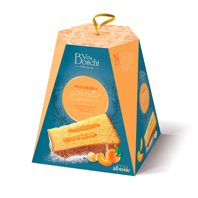 Best quality Italian Pandor. with apricot filling 1000gr ready for Christmas 3pcs*case