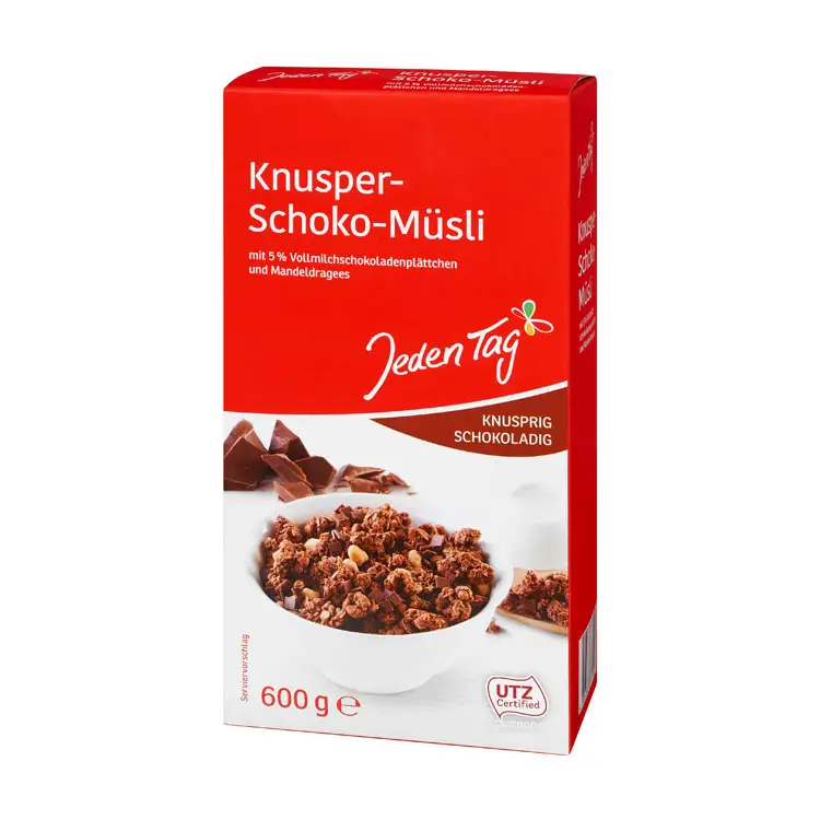 Хрустящий шоколад для завтрака Muesli, сделано в германии
