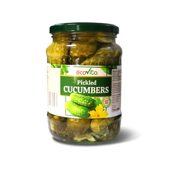 Вьетнамская фабрика, высокое качество, международный стандарт, ECOVITA Gherkins/cornichon/детский маринованный огурец 720 мл, Marson Jar