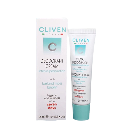 Дезодорант-крем CLIVEN 7 дней для интенсивного потоотделения, Специальный итальянский продукт 25 мл