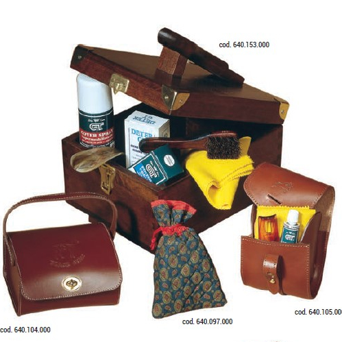 Made in Italy shoe care kit customized handle brushes Shoe care brushes set