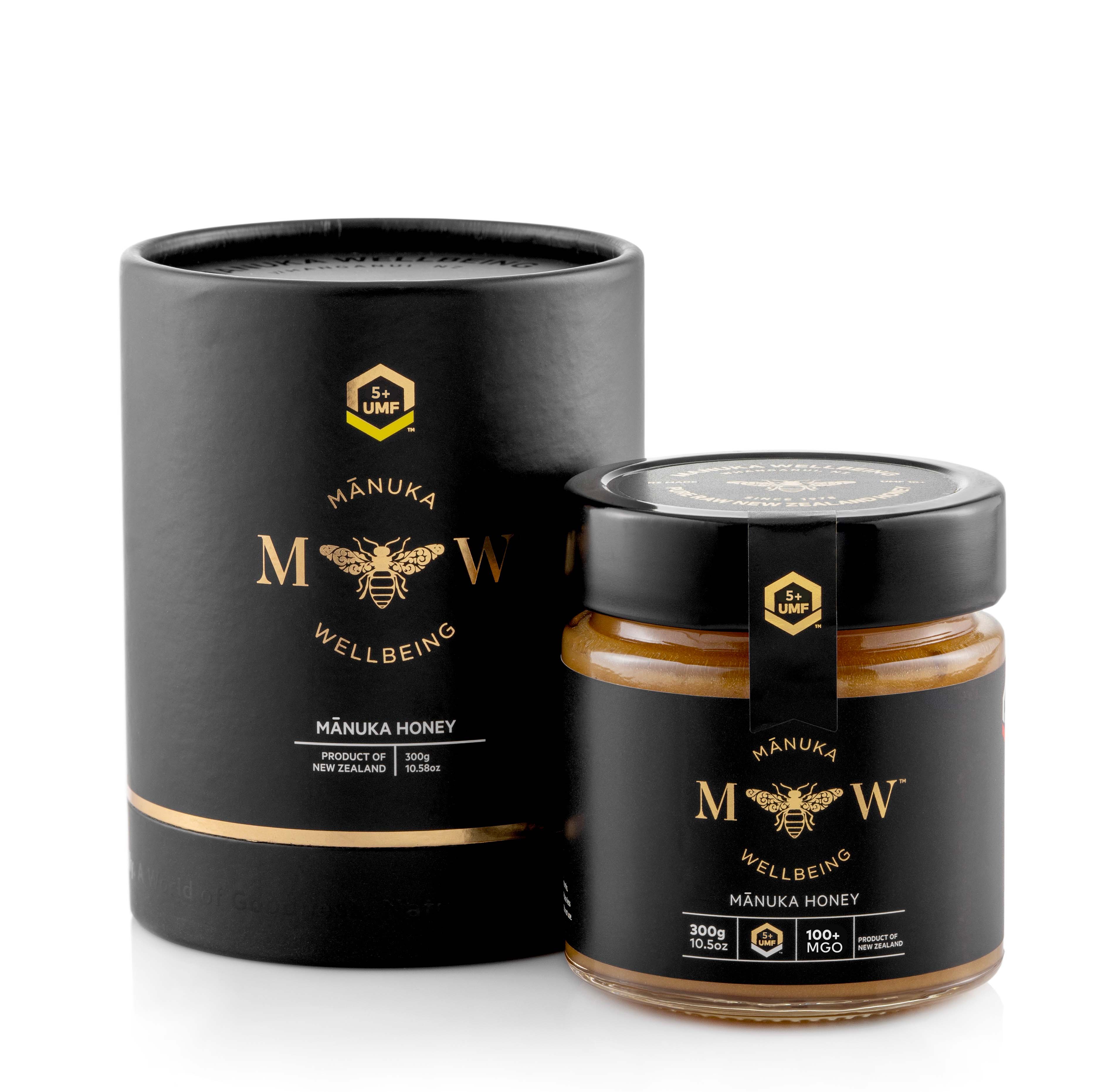 Manukawellbeing - Premium 100% New Zealand Manuka Honey, UMF 5+ / MGO 100 + 150G