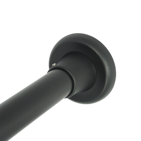 Matte Black Classic Strong Fixed Double Curtain Rod Bracket