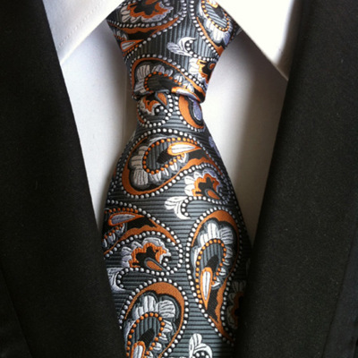2019 new high-latitude dense paisley cashew flower polyester trendy men's suit tie