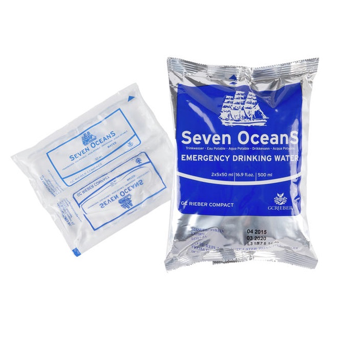 Water Safety Products LIFERAFT SEVEN OCEANS EMERGENCY DRINKING WATER From NORWAY