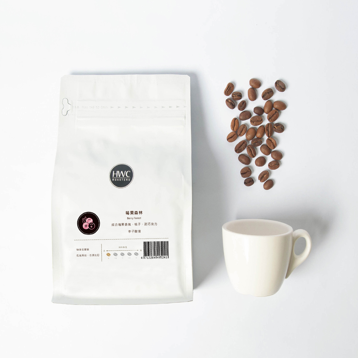 Высококачественные жареные кофейные зерна 100% Arabica Berry Forest