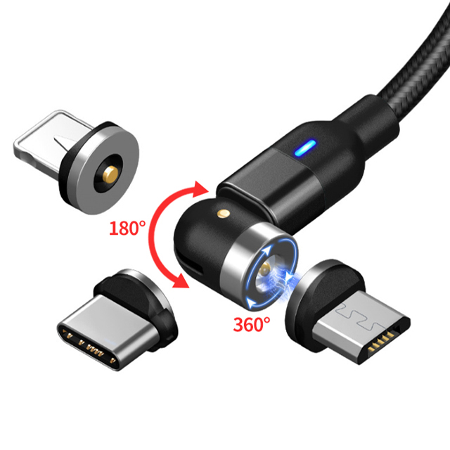 Бесплатная доставка UUTEK 2021 новый дизайн 3 в 1 полный комплект Магнитный Usb-кабель зарядное устройство 540 градусов Магнитный Usb-кабель для зарядки в наличии RSZ1