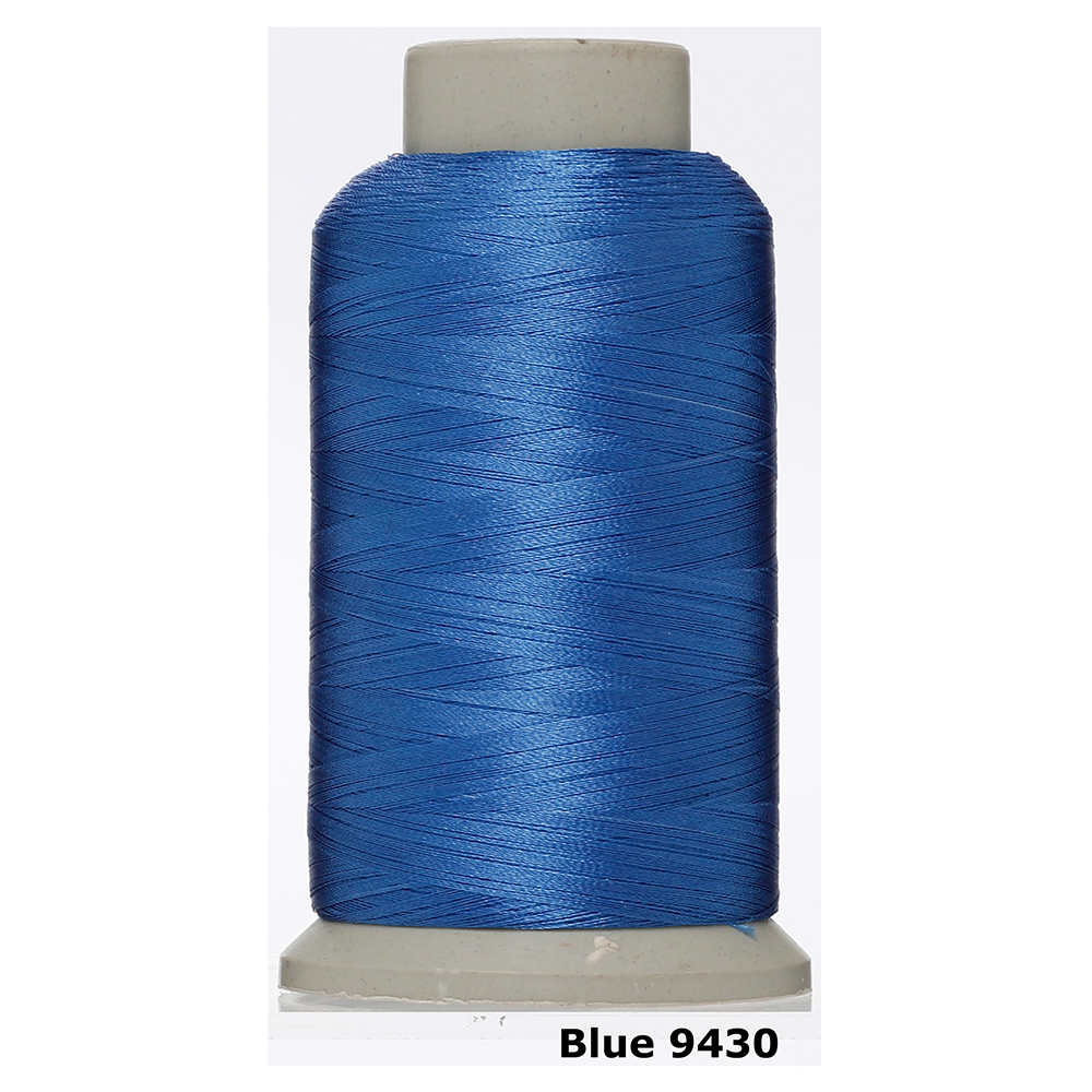 Yi-flash вышивка машина нить 3600 ярдов 108D 2Ply полиэстер шишки Benang Sulam синий 9430