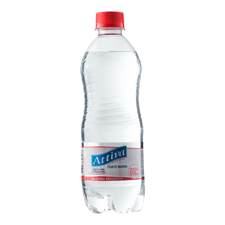 Sparkling Water Attiva Drinking Water Healthy Drink pH 7.79 Low Sodium OEM Beverage Private Label 510 ml