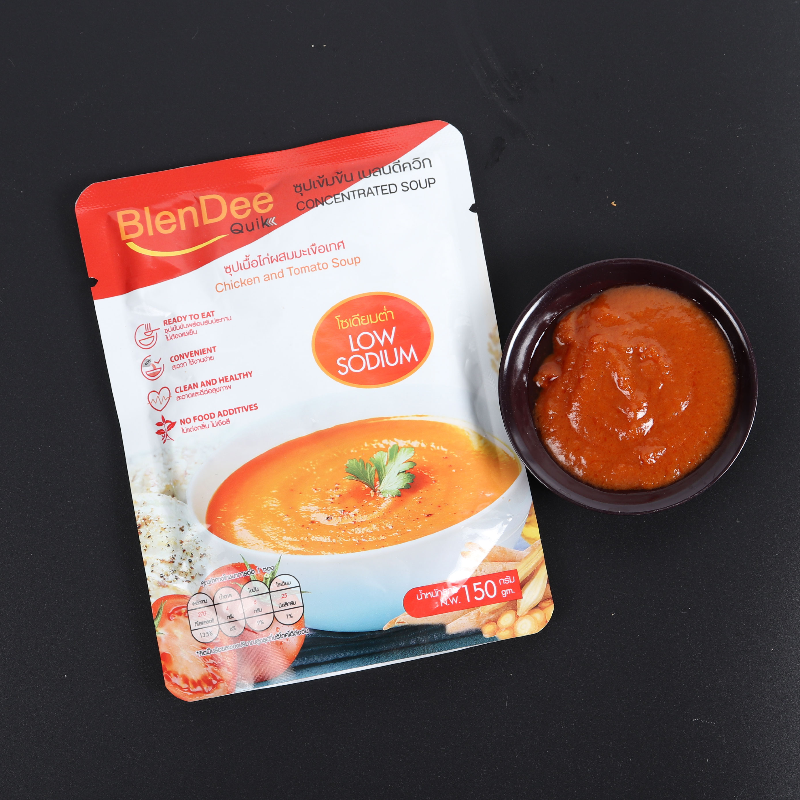 Premium Quality Chicken and Tomato Concentrated Soup With Low Sodium Formula From Thailand