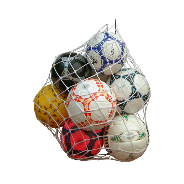 High Quality Twisted PE Material 4 mm Thickness Ball Carrying Net for Football, Rugby Ball, Volleyball, Basketball