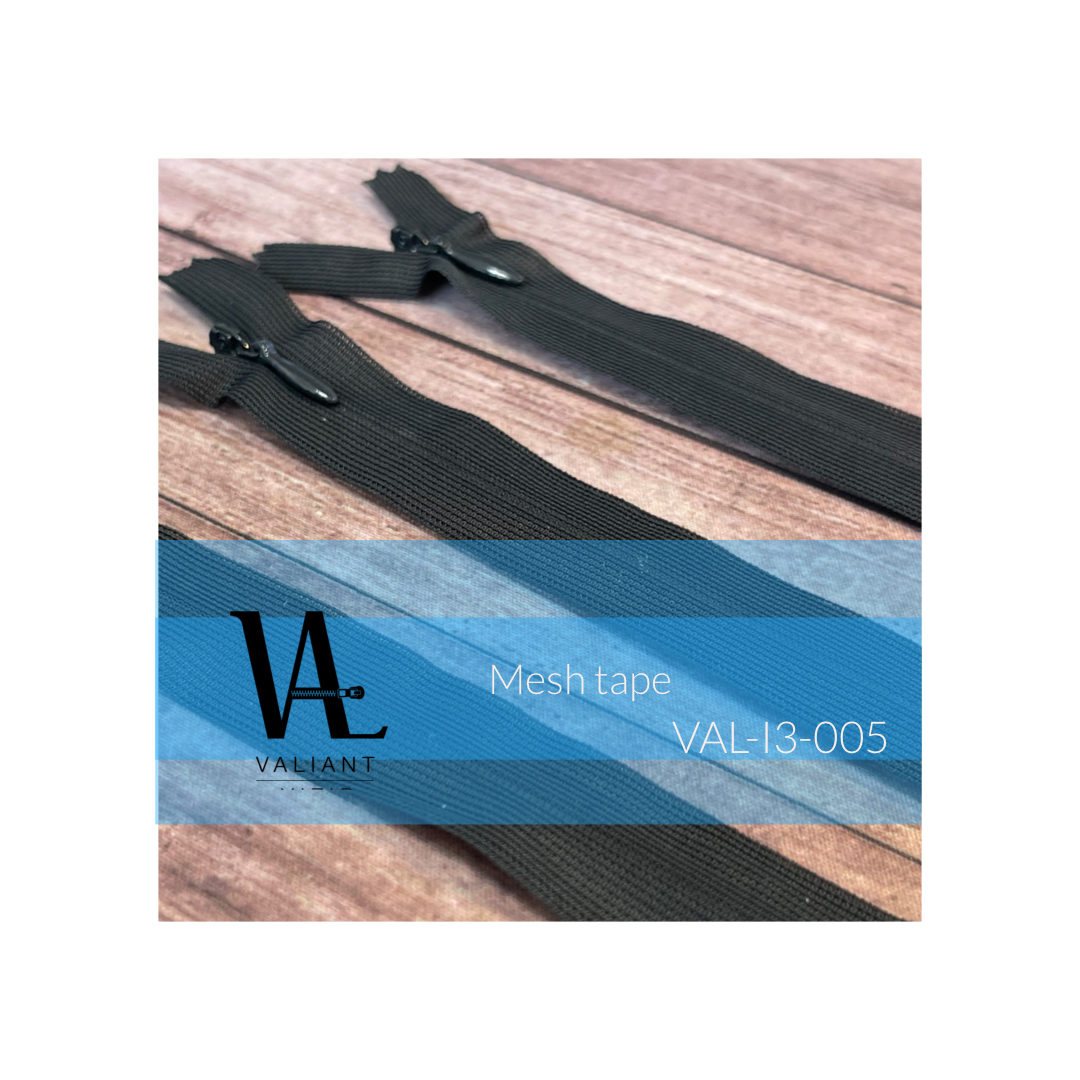 #3 mesh garment accessories Close-end tear drop slider mesh tape nylon Invisible zipper