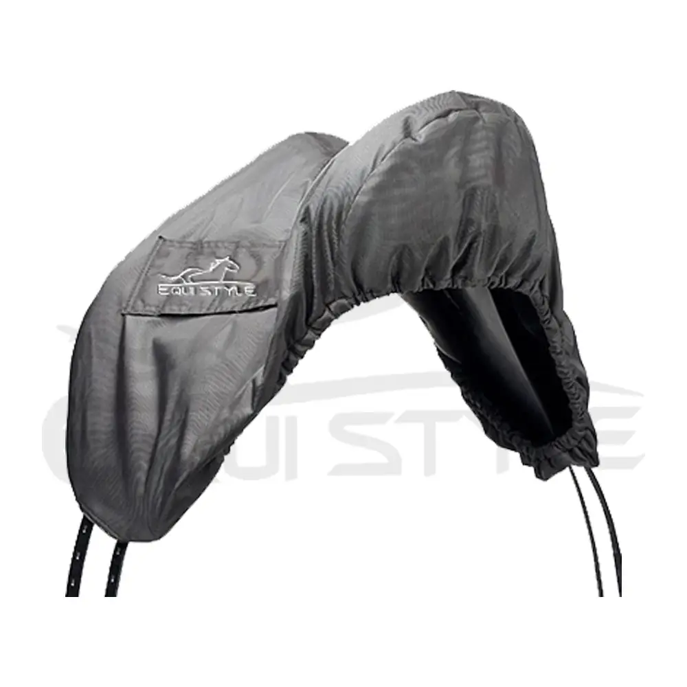 Dressage Saddle Cover With Pocket Style in Black Color Best Kind Cordura Polyester With Fleece Lining Customized Embroidery logo