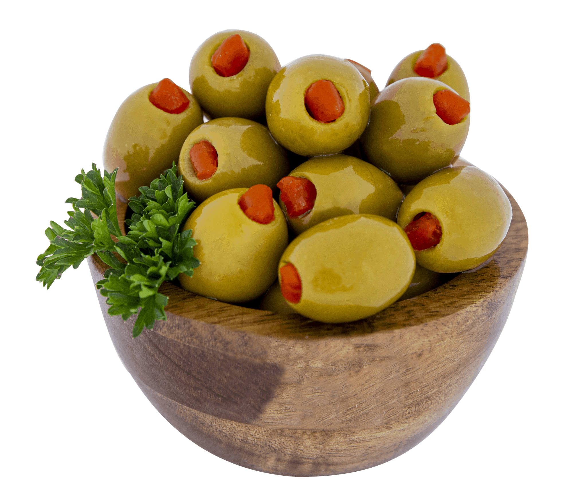 Зеленые оливки с перцем, чесноком и морковкой
