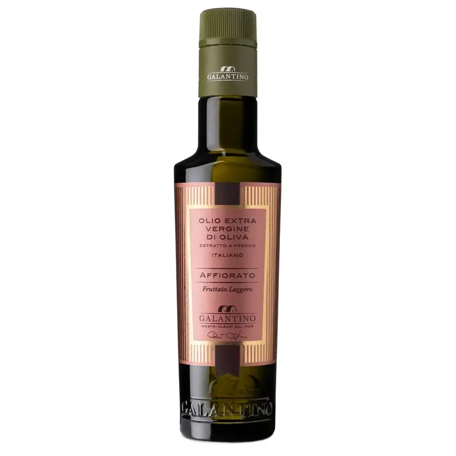 Delicate Fruity "AFFIORATO" Italian Extra Virgin Olive Oil Bottle 250 Galantino for dressing 250 ml bulk oil food yellow oil gr