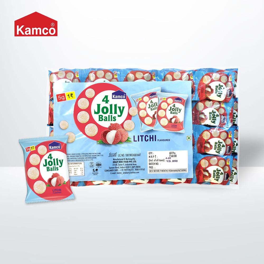 4 шарика Jolly | Желейные конфеты | Конфеты с ароматом личи | Оптовая продажа