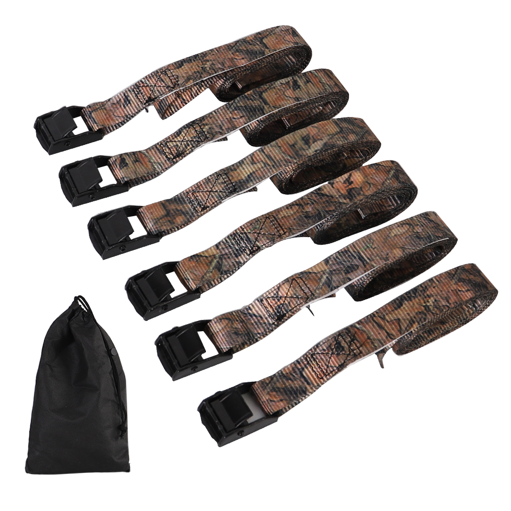 CE GS High Quality Lashing Strap 6PCs Camouflage OEM Cam buckle Tie Down strap