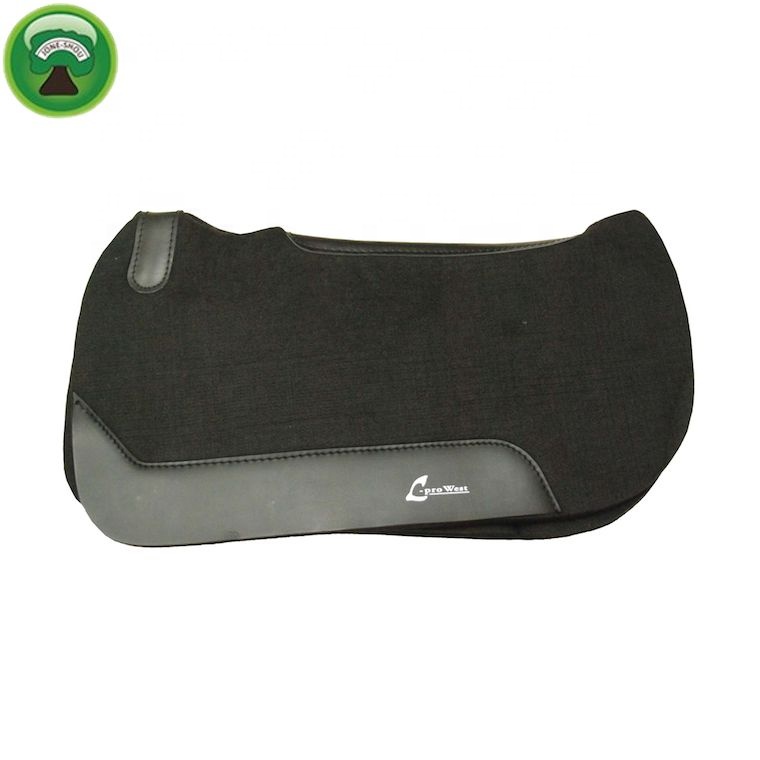 Black non slip polyester felt western saddle pad