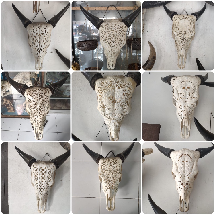 Смешанный дизайн настоящая Корова Коза ram buffalo оригинальные черепа резные 100% ручной работы по специальному ремеслу ремесленники Бали