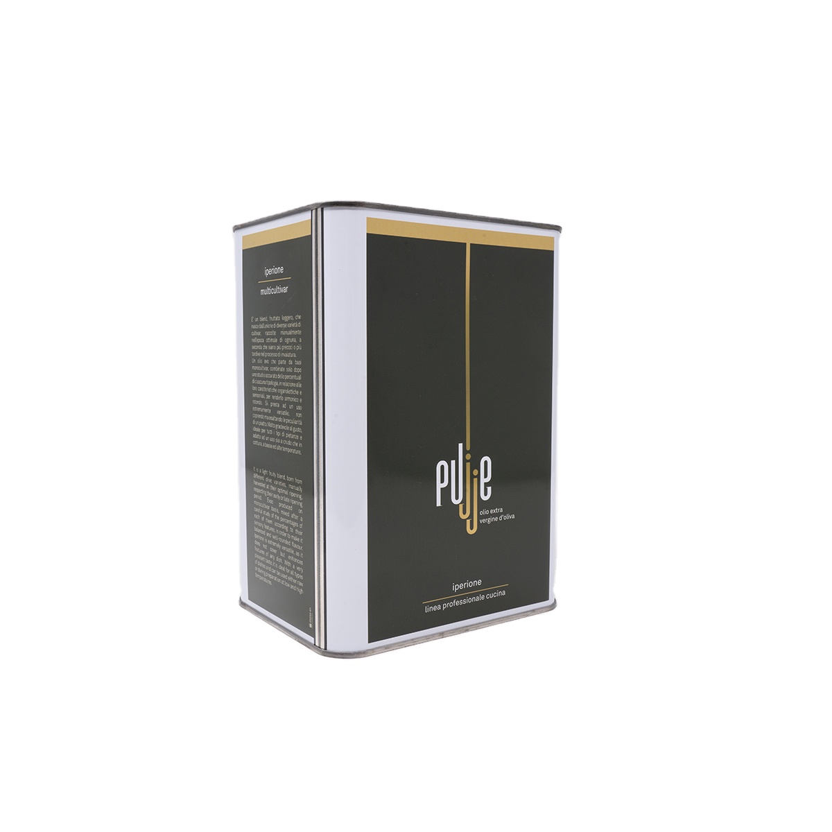 Top Quality Mediterranean Made in Italy EVOO Iperione Can 3 lt Professional cuisine use For sale