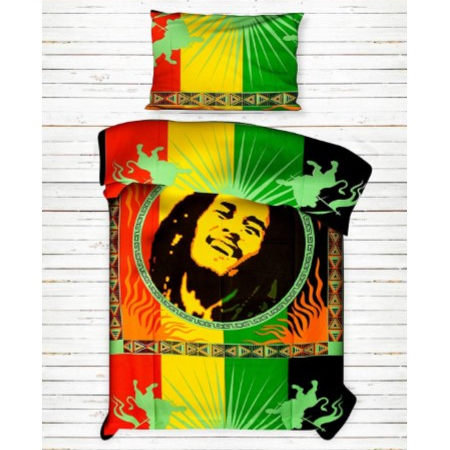 Хлопковое постельное белье ручной работы Bob Marley Twin Indian Hippie пододеяльник
