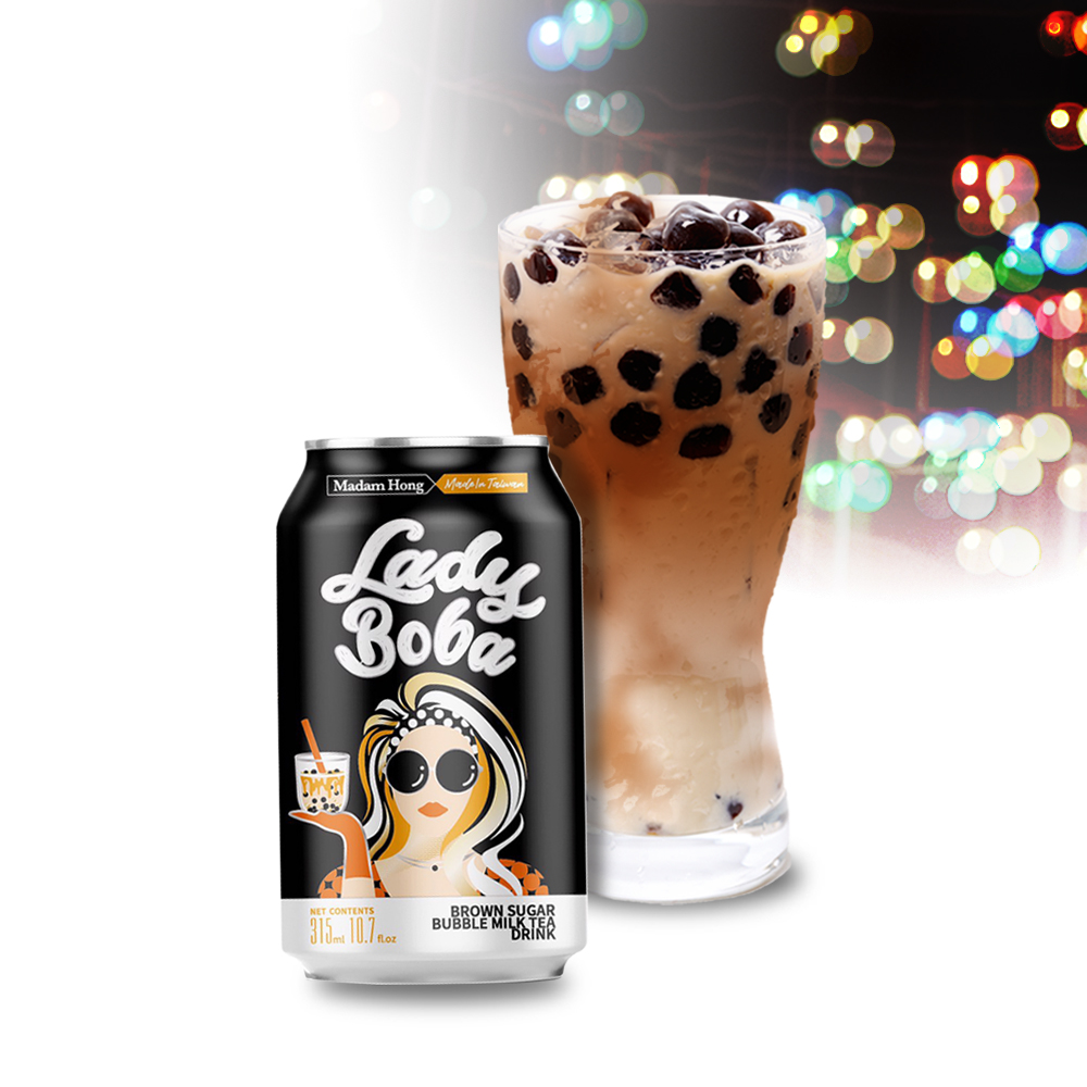 Madam Hong 315ml bubble tea with brown sugar flavor