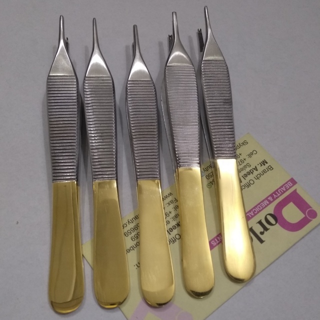 Adson Toothed Tissue Forceps Stainless Steel Surgical Instrument