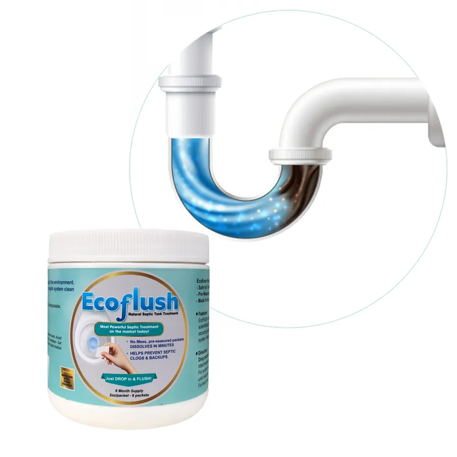 Top Quality - Natural Septic Tank Treatment With Eco - Friendly Package - EcoFlush - 6 Months Supply