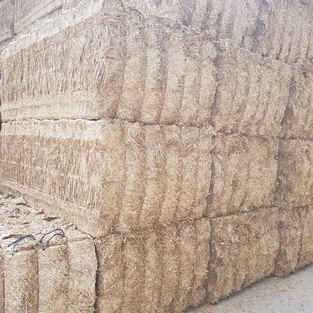 Wheat straw in big bales for animal feed