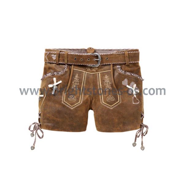 German Bavarian Oktoberfest Trachten women Short Kurze Lederhosen,Traditional