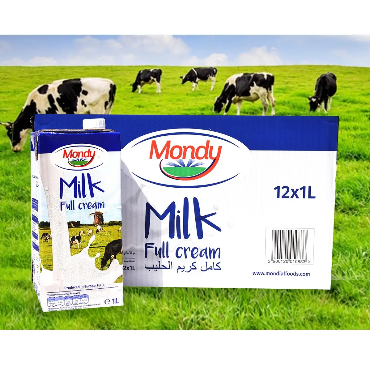 Long Life Dairy Product 1 Liter Full Cream Milk