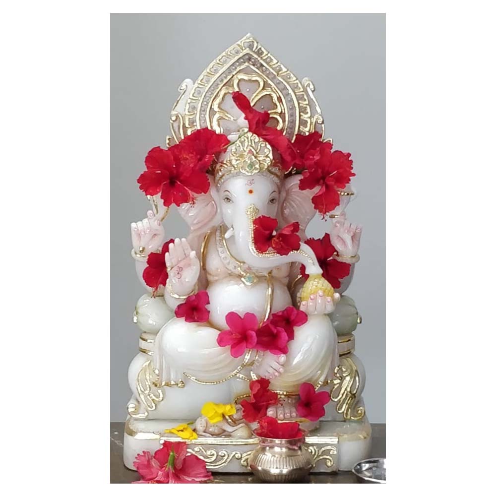 Gorgeous Marble God Ganesha Murti