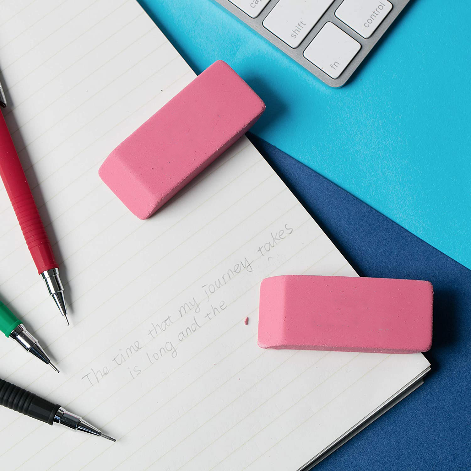 Japan Hottest Selling 1pc in blister card exam grade high quality rubber no toxic Pink Eraser