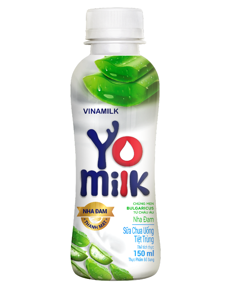 Питьевой йогурт-Vinamilk-Yomilk-для взрослых-вкус алоэ вера-ПЭТ 150 мл x 24 домашних животных в коробке