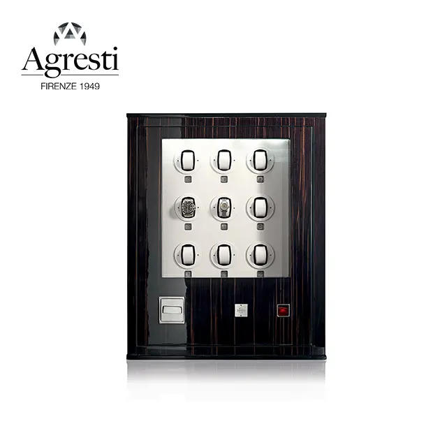 Armoire in polished ebony with safe. Made in Switzerland watch winders
