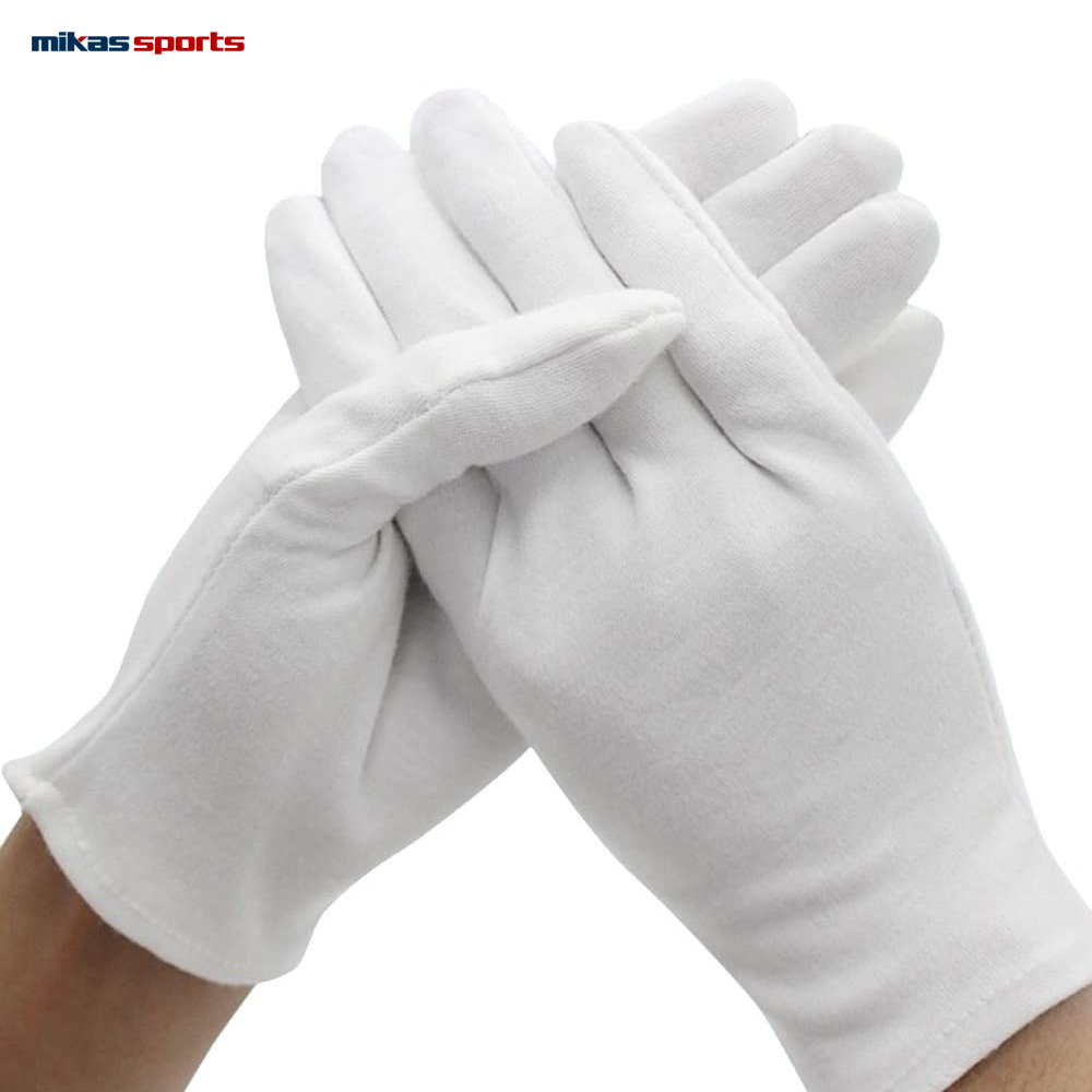 100% Premium White Cotton Cosmetic Moisturizing Natural Therapy Gloves for Dry Hands